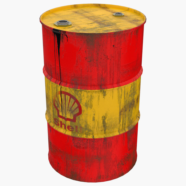 shell oil barrel 3D model