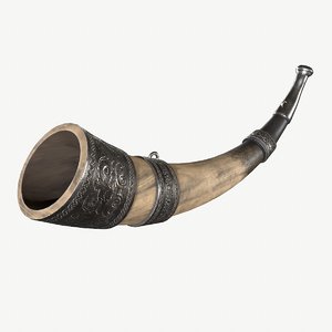 3D model gameready hunting horn