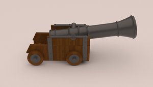 carton cannon 3D model