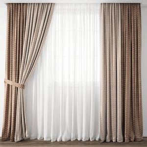 3D curtain fabric drape