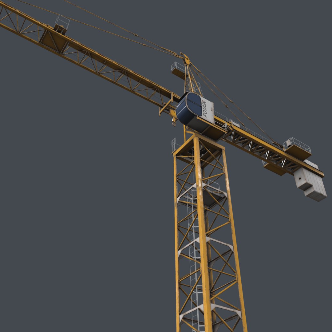 Tower crane potain mc 3D model - TurboSquid 1618147