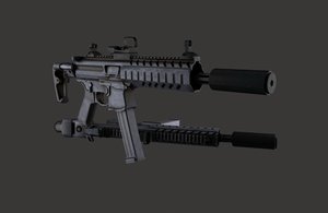 p26 submachine guns semi-automatic 3D model