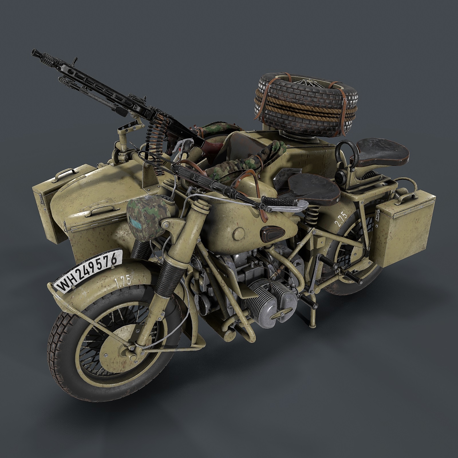 german motorcycle with sidecar