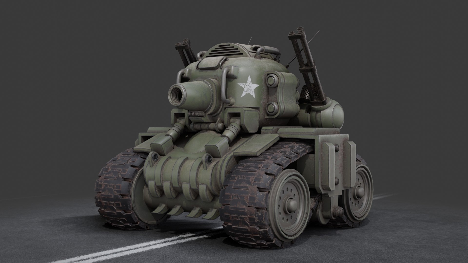3D metal slug tank model TurboSquid 1612680