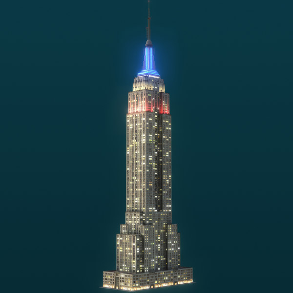 empire state building night 3D