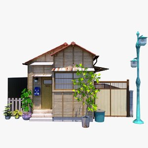 3D japanese townhouse