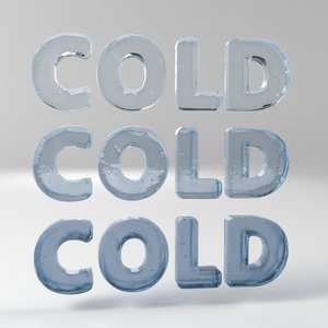 cold text 3D model