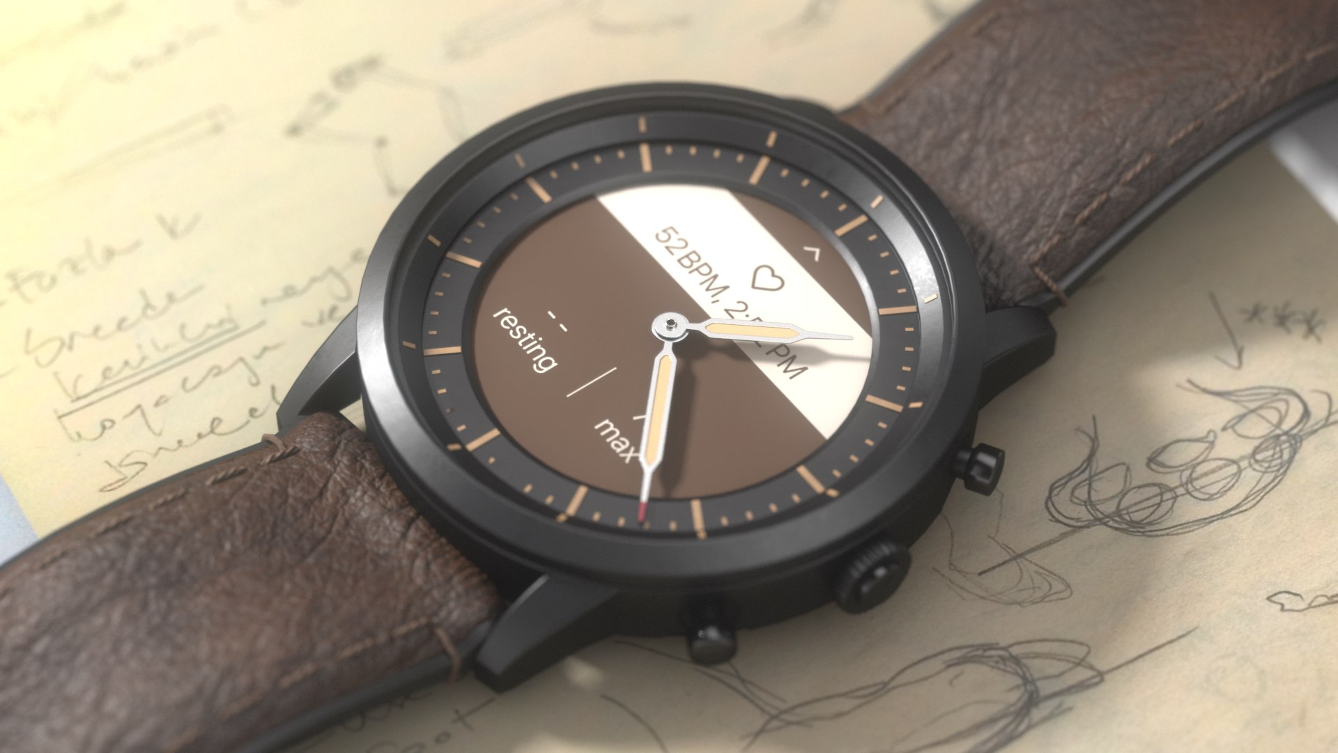 fossil hybrid smartwatch mode toggle