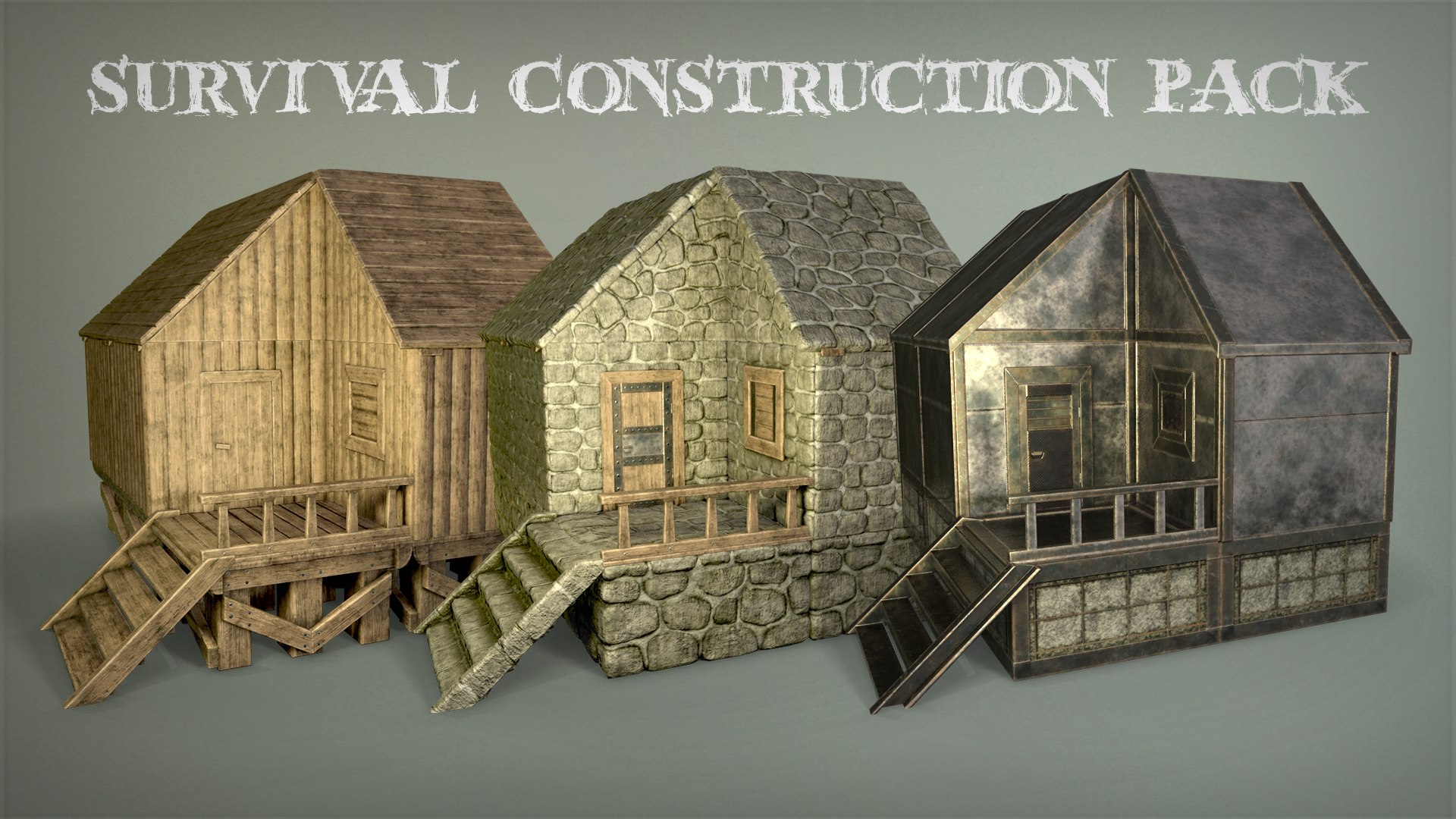 3D model survival construction pack - TurboSquid 1618772