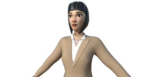 woman maps animations 3D model