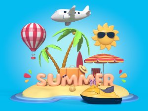 summer 3D model