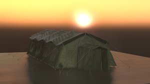 3D military tent model