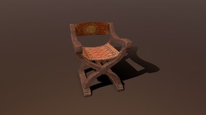 3D chair medieval unity model