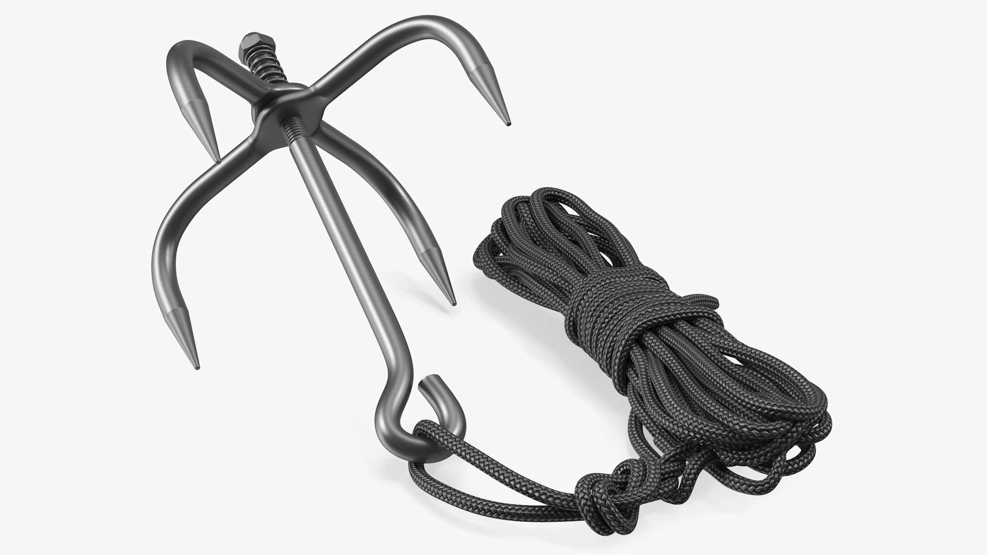 3D folding grappling hook rope model TurboSquid 1618986
