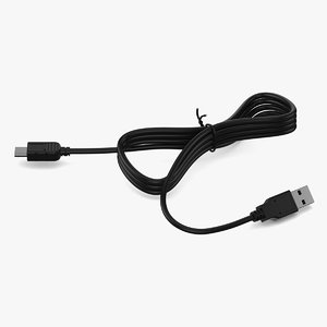 usb micro cable 3D model