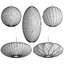 cocoon lamps george nelson 3D model