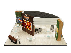 3D model stand exhibition booth