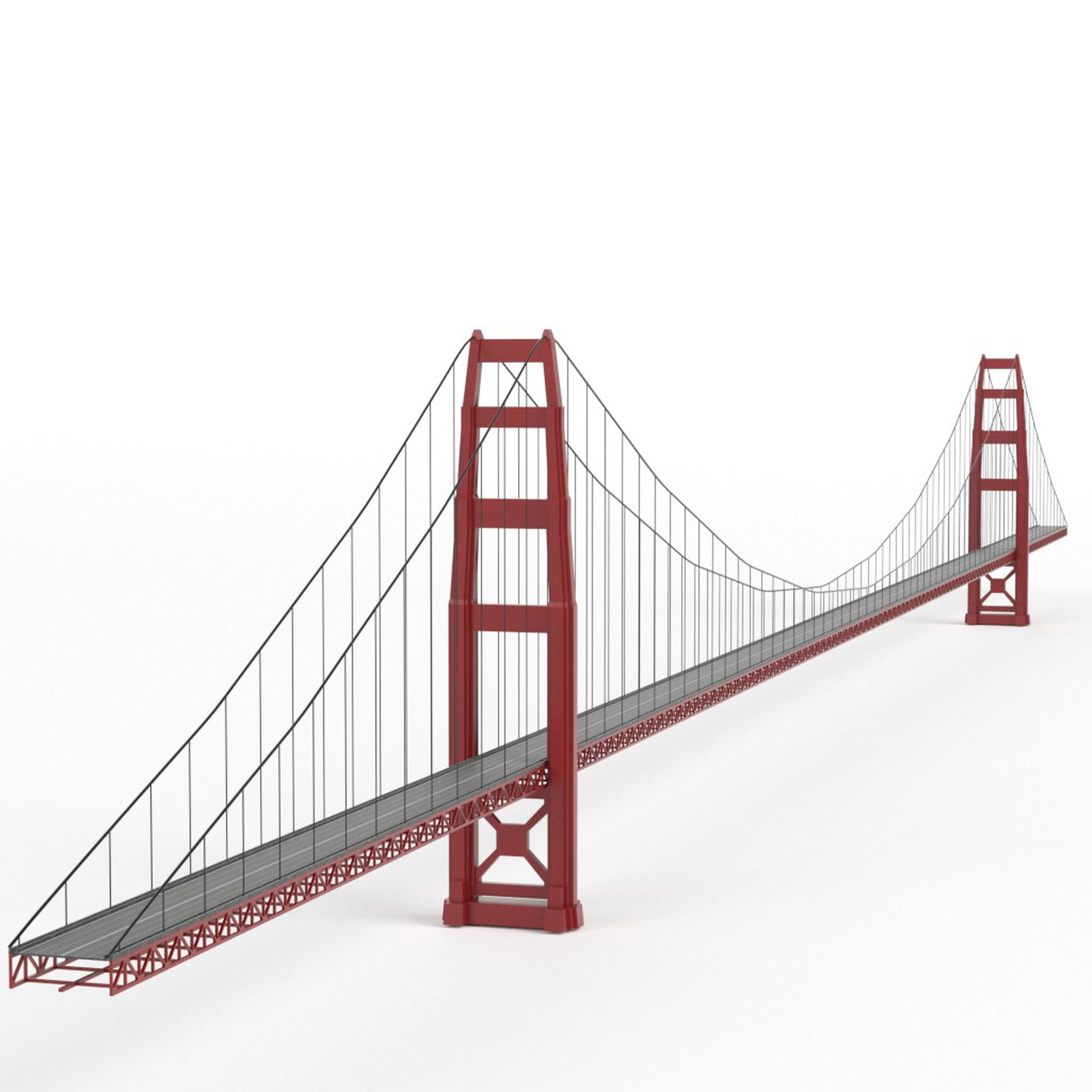 suspension bridge 3d max