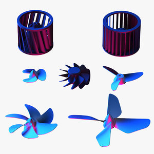 3D propeller prop model