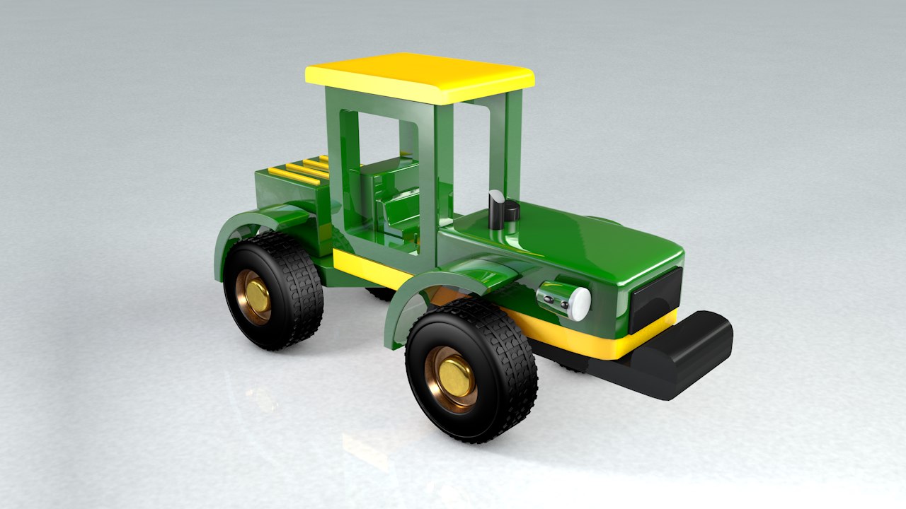 tractor wooden toy