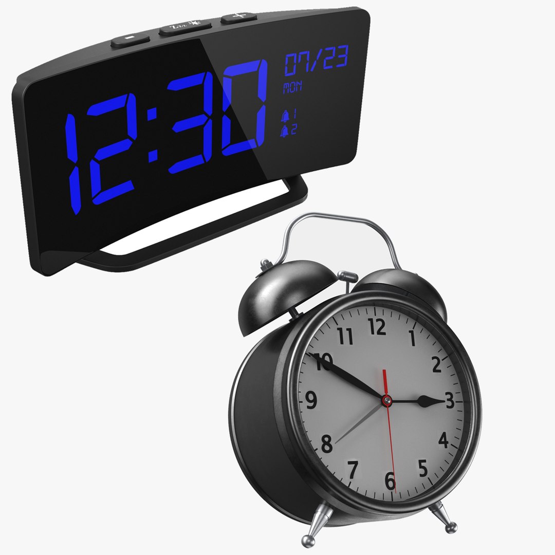 3D real alarm clocks TurboSquid 1619672