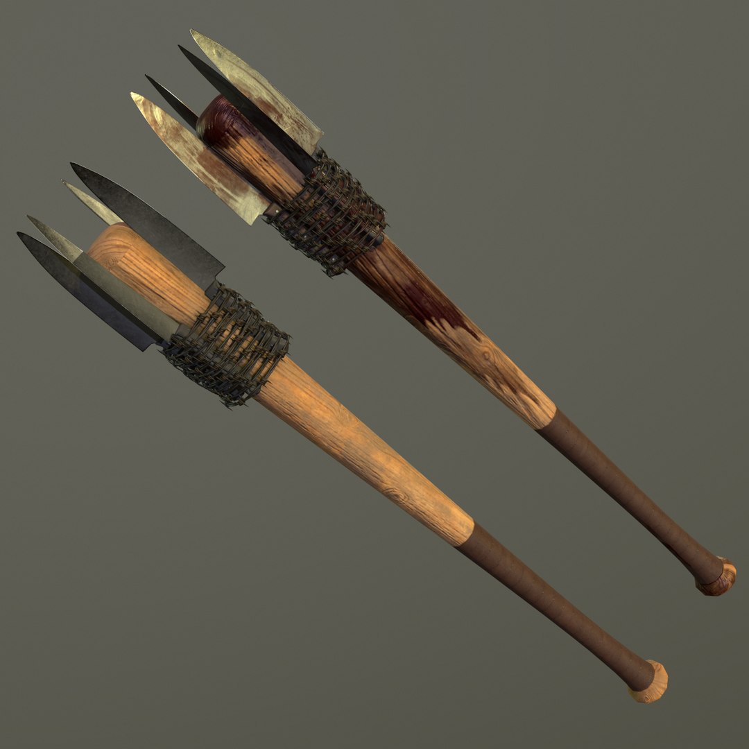 Baseball bat knife barbed model TurboSquid 1619686