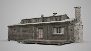 3D rural houses dwellings