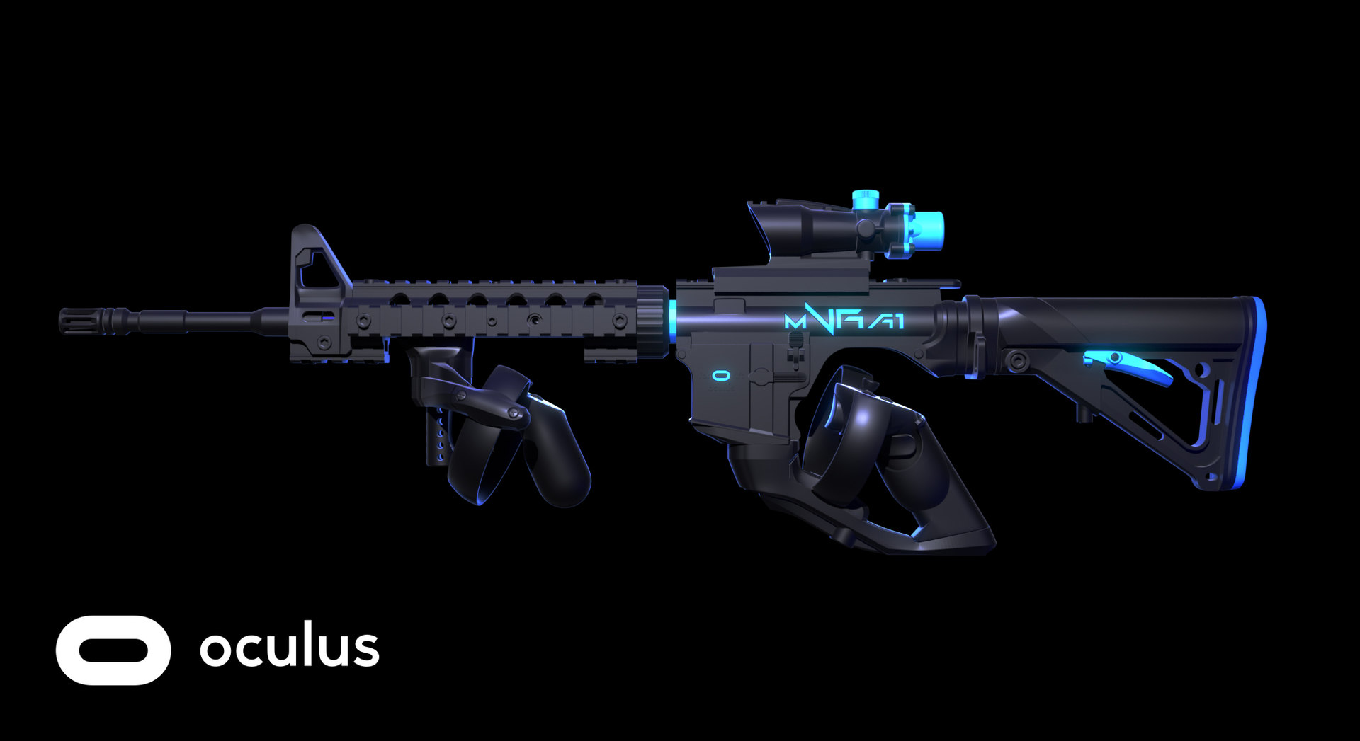 Oculus rift vr gun 3D model TurboSquid 1619915