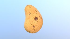 cookie chocolate 02 modeled 3D model