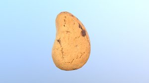 cookie chocolate 04 modeled 3D model