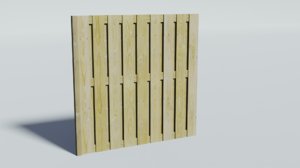 3D wooden fence