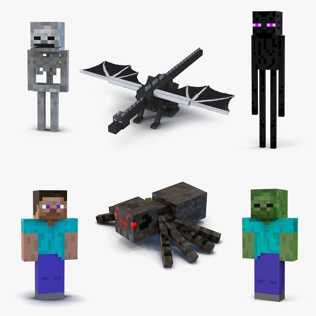 3D minecraft characters 3 model - TurboSquid 1620564