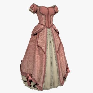 vintage dress 3D model