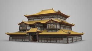 3D asia ancient architecture