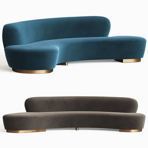 freeform curved sofa vladimir kagan model