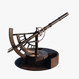 3D antique telescope