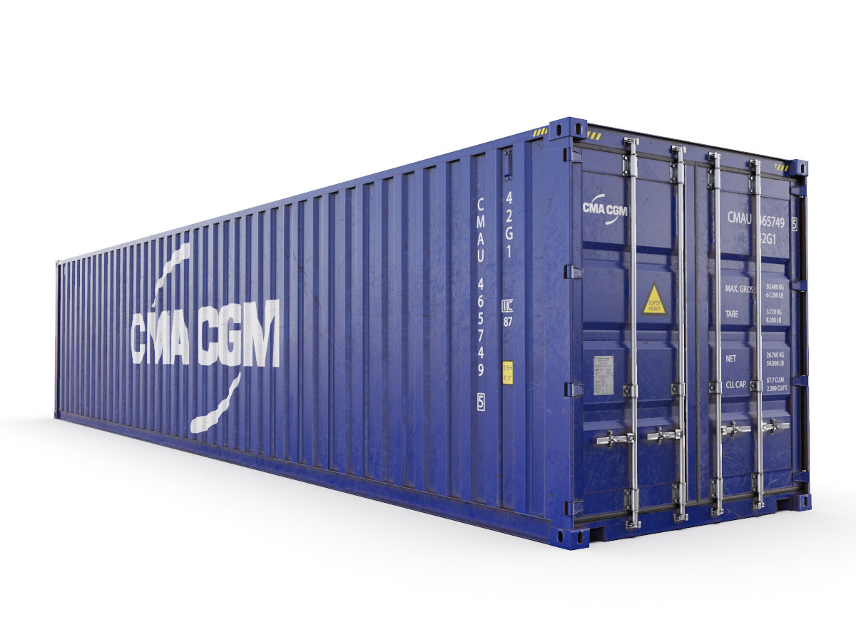 40 Fuß CMACGM StandardVersandcontainer 3DModell TurboSquid 1618667
