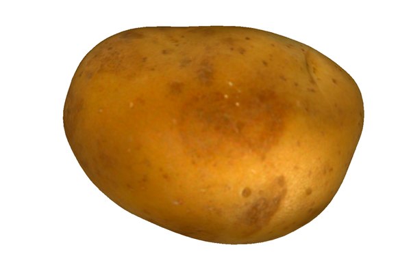3D potato clean ready