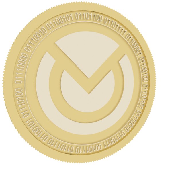 3D monero original gold coin