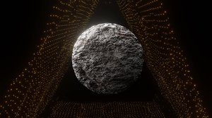 Fantasy planet with rock texture