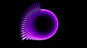 Magic purple abstract logotype shape