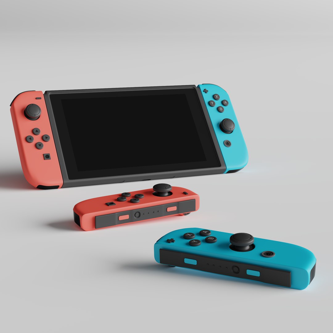 modelo 3d Nintendo Switch and JoyCons - TurboSquid 1621595
