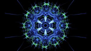 Live mandala, fractal color changing smoke patterns