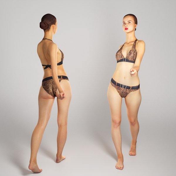 3D model photogrammetry human beautiful young woman