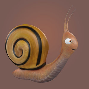 cartoon snail 3D model