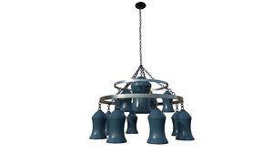 blue chandelier 3D model