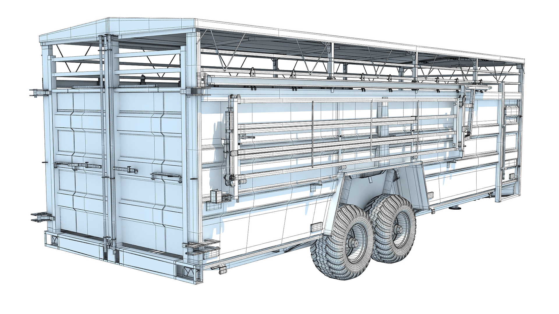 Cattle trailer 3D model - TurboSquid 1622389