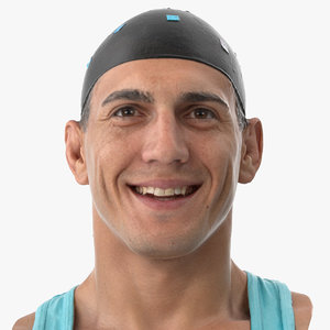 3D model mike human head smile