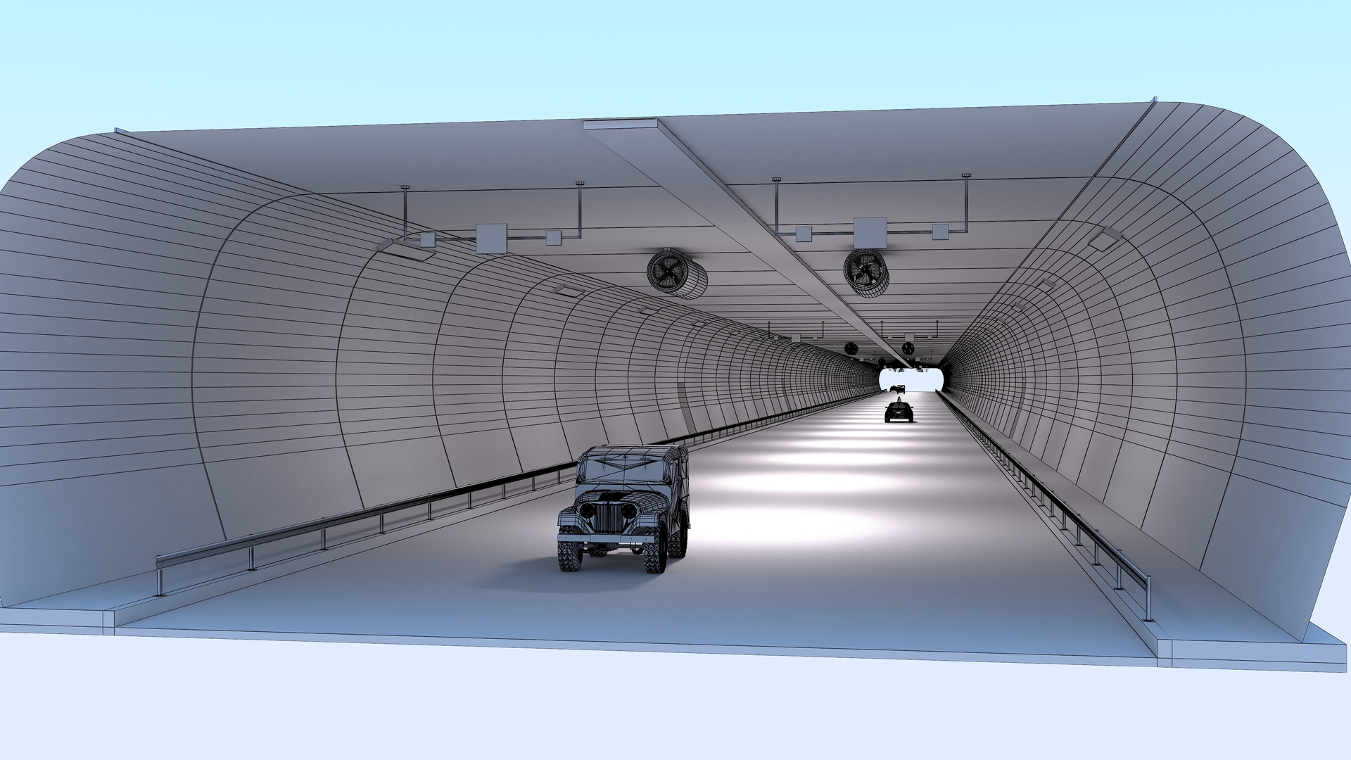 Tunnel road 3D model - TurboSquid 1622640