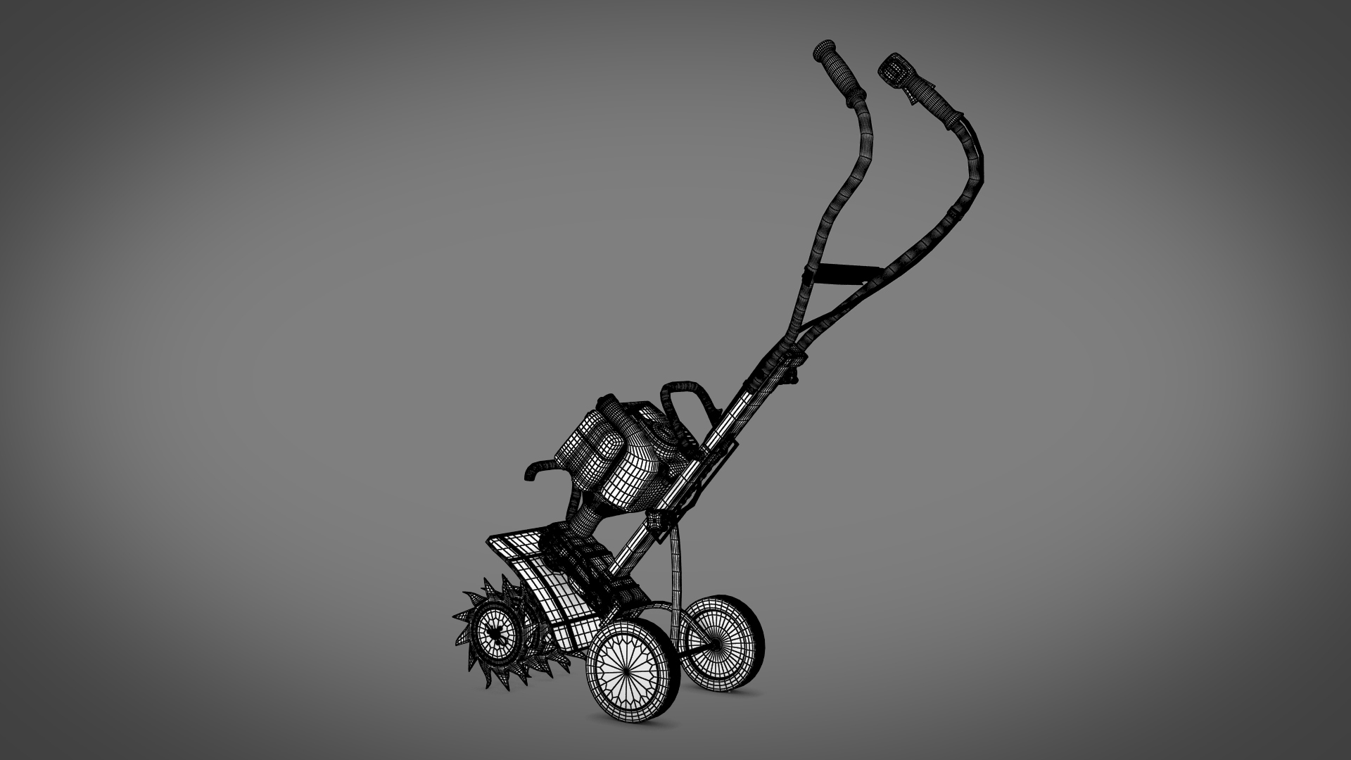 Mm55 garden tiller 3D model TurboSquid 1622846